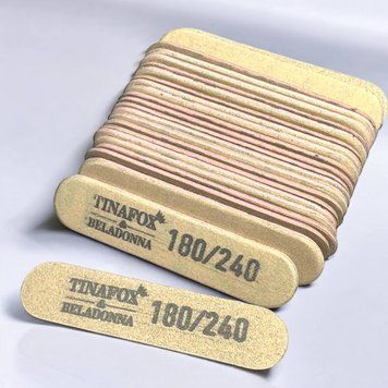 Міні пилочки 180/240 грит 25 шт для нігтів TINAFOX&BELADONNA 26373 фото