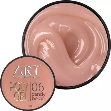 Полигель ART POLYGEL No06 Candy Beige, 15 мл 27230 фото