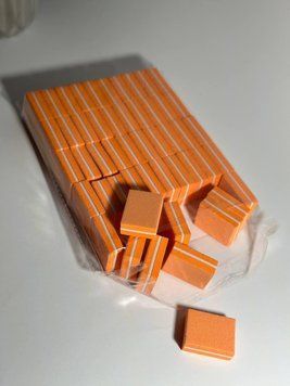 Бафы маникюрные 50 шт оранжевые 25619 фото