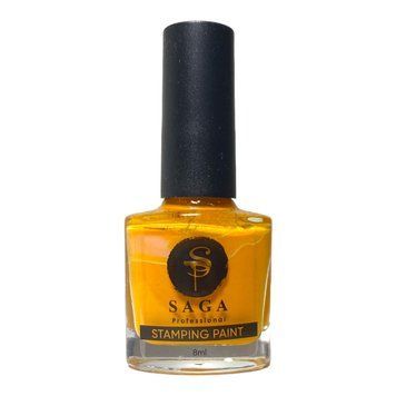 Лак краска для стемпинга SAGA Professional №15, шафрановый, 8 мл 22113 фото