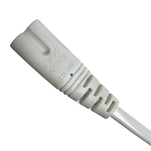 Шнур сменный двойное гнездо для маникюрной лампы UV/LED 70 см (2,5 A / 250 V) 26814 фото