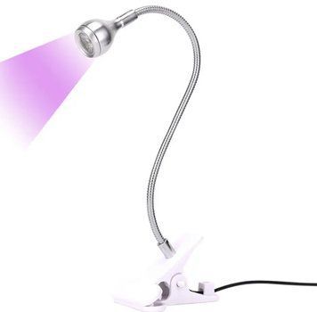 Лампа UV для сушки гель лака с USB портом на прищепке 3 вт 23141 фото