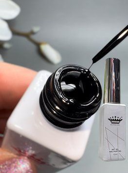 Гель фарба для нігтів Master Professional Art Gel чорна 10 мл 22262 фото