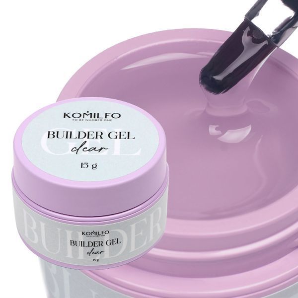 Гель для ногтей Builder Gel Komilfo Clear, 15 г 27841 фото
