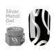Гель краска металлическая Valeri Silver Metal Gel 5 мл 27347 фото 1