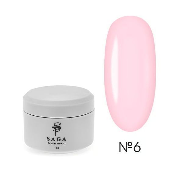 Гель для наращивания ногтей Saga Professional Builder Gel Pastel Color №6,15 мл 26720 фото