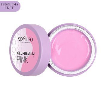 Гель для наращивания Komilfo Gel Premium Pink HEMA/TPO free, 15 г 27878 фото