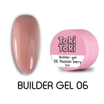 Гель для наращивания ногтей Toki Toki Builder Gel Passion Berry №06, 5 мл 26890 фото