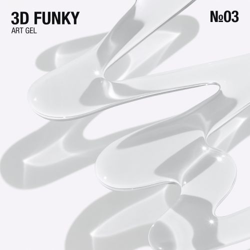 Гель для объемных дизайнов 3D Funky No03 clear, ADORE 15ml 27508 фото