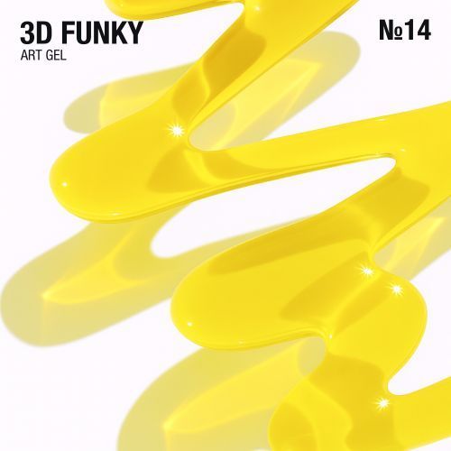Гель для объемных дизайнов 3D Funky No14 lemon glass, ADORE 15ml 27509 фото