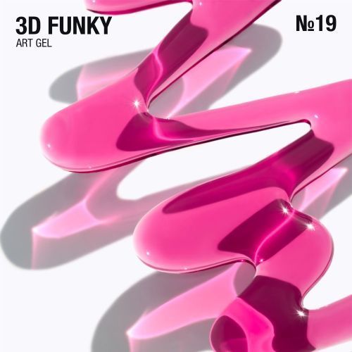 Гель для объемных дизайнов 3D Funky No19 crimson glass, ADORE 15ml 27512 фото