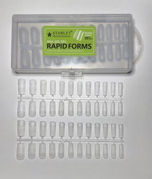 Типсы гелевые 240 шт матовые форма квадрат для наращивания ногтей Starlet Professional Rapid Forms 23738 фото