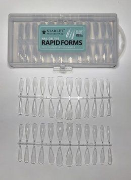 Типсы гелевые 240 шт прозрачные форма стилет для наращивания ногтей Starlet Professional Rapid Forms 23742 фото
